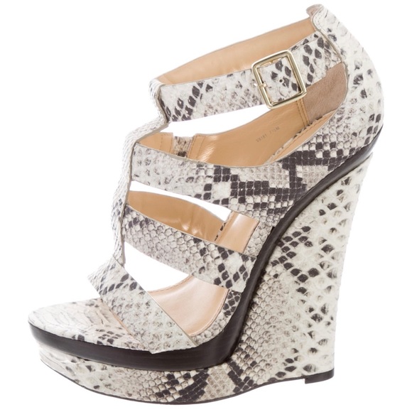 Rachel Zoe Shoes - Rachel Zoe Embossed Leather Platform Wedges